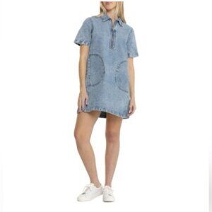 Blank NYC Denim Dress front and back pockets